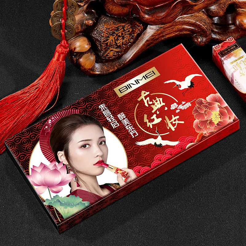 6pcs/lot Chinese Style Lipstick Kit Velvet Matte Lipstick Rouge A Levres Waterproof Moisturizing Lip stick Batom Pintalabios Set