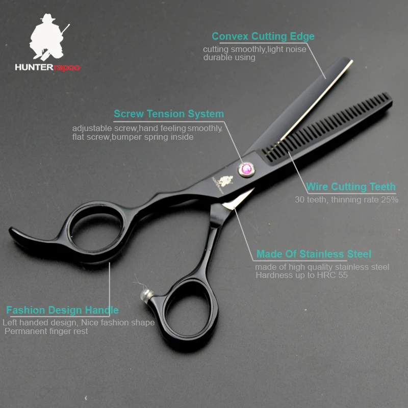 Скидка 30% HT9142 6 дюймов из нержавеющей стали для левшей филировочные ножницы