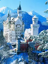 2016 neue 5D Diamant Stickerei Landschaft Winter Schnee Schlossgarten Haus mazayka von Diamanten Mosaik Malerei strass 50×70 cm