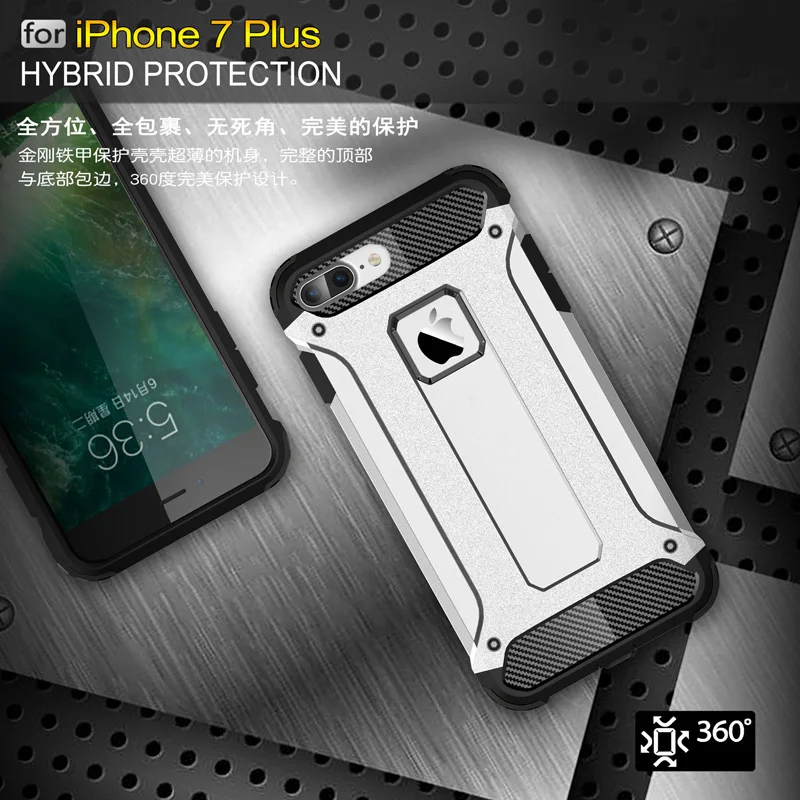 Прочный гибридный жесткий противоударный защитный чехол для Apple iPhone 5 5S 6 S 7 8 X Plus