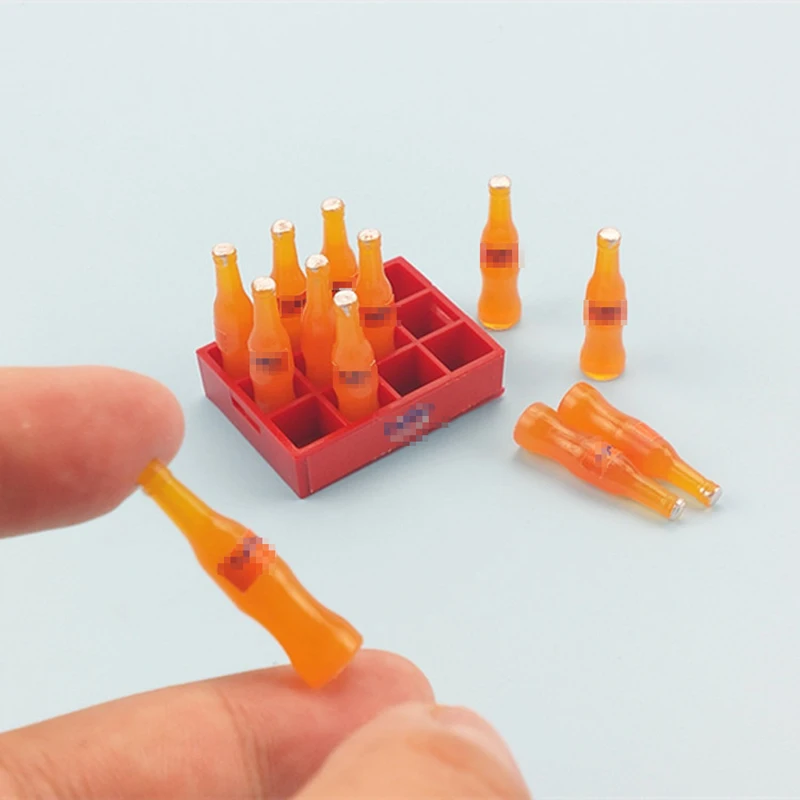 

12pcs/dozen 1:12 Miniature Drink Mini Soda Model Milk Drink Pretend Food for blyth , 1/6 bjd Dollhouse Kitchen Toys