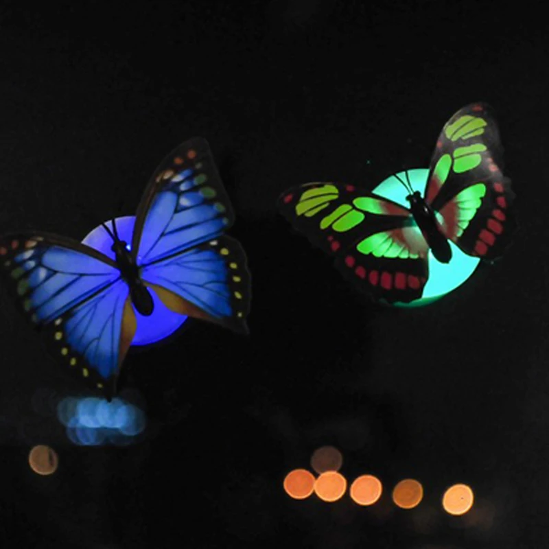 Colorful Changing 2019 Newest Fairy Gifts Butterfly LED Night Light Lamp Room Party Desk Wall Decor Lamp Battery Powered  (11)
