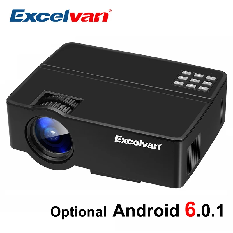 Домашний кинотеатр Excelvan E08 E09 светодиодный проектор с ЖК экраном 1800 лм 1080P
