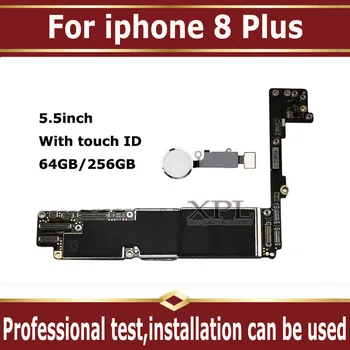 

Original unlocked 64GB 256GB Motherboard For iPhone 8 Plus Full Chips Mainboard ,for iphone 8P Logic Board with Touch ID