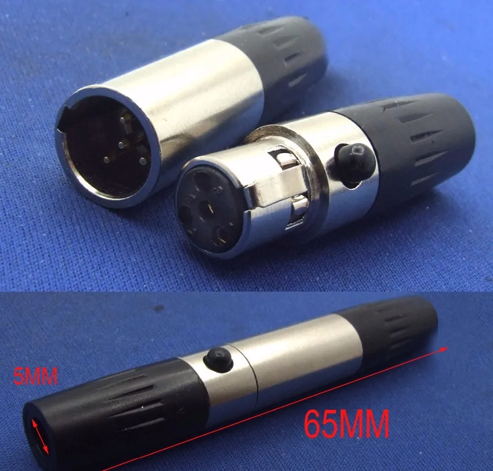 

10 set TA4F Mini XLR (10 4pin Female +10 Mini 4 pin Male plugs) Cable DIY