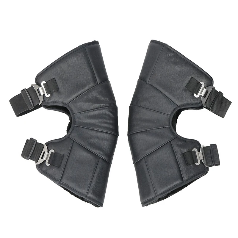 

Motorcycle Electrombile Windshield Protect Thick Warm Knee Pads Winter Cold Windproof Rider PU Leather Knee Pads