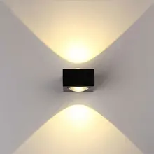 Открытый водонепроницаемый настенный светильник высокого класса Алюминиевый Настенный Бра Современный прямоугольный кронштейн светильник buitenverlichting бюстгальтер