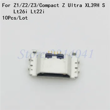 

10PCS/Lot New USB Power Charging Charge Jack Port Connector Socket For Sony Xperia Z1 Z2 Z3 Compact Z Ultra XL39H S Lt26i Lt22i
