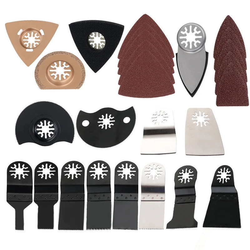 

DWZ 66pcs Oscillating Multi Tool Saw Blades Edge Scraper Sanding Pads Finishing Set