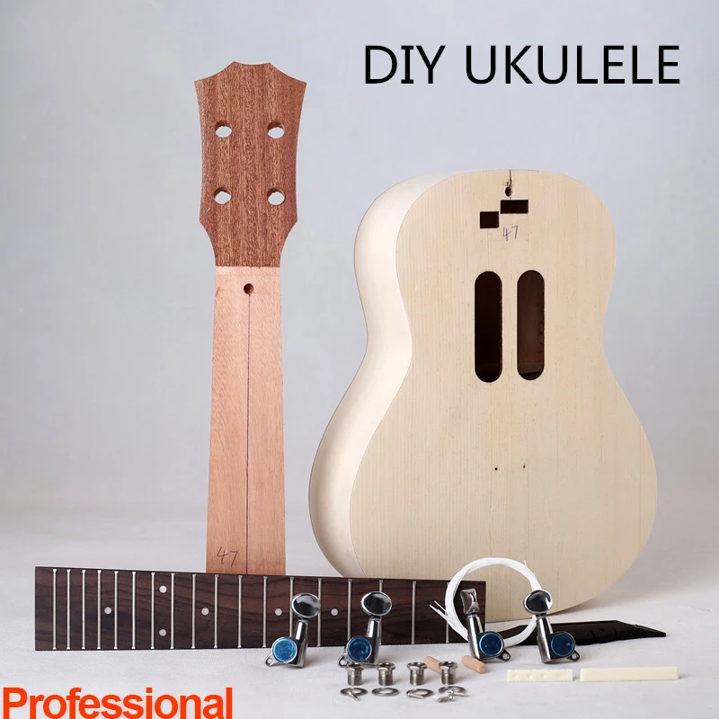 DIY Профессиональные укулеле 23 дюймов ручные изделия «сделай сам» укулеле, мини-гитара в сборе