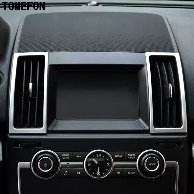 

TOMEFON 6pcs For Land Rover Freelander 2 LR2 2012-2015 Sport Chrome Inner A/C Air Condition Vent Outlet Bezel Cover Molding Trim