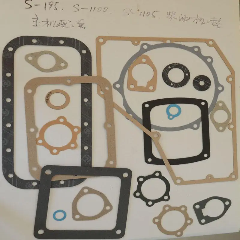 

Free Shipping Diesel engine S195 S1100 S1105 A full set of Gasket suit for Changchai Changfa Jiangdong and so on