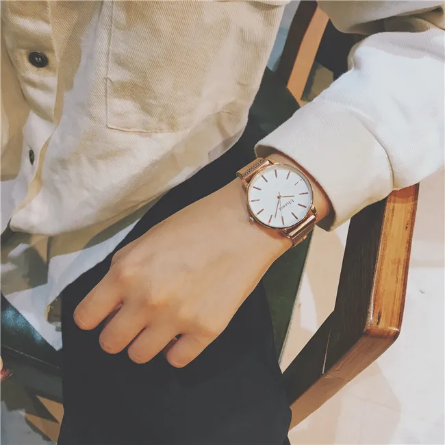 Ulzzang Роскошные Брендовые мужские часы модные мужские s стальной ремешок с магнитной пряжкой часы для отдыха мужские деловые влюбленные
