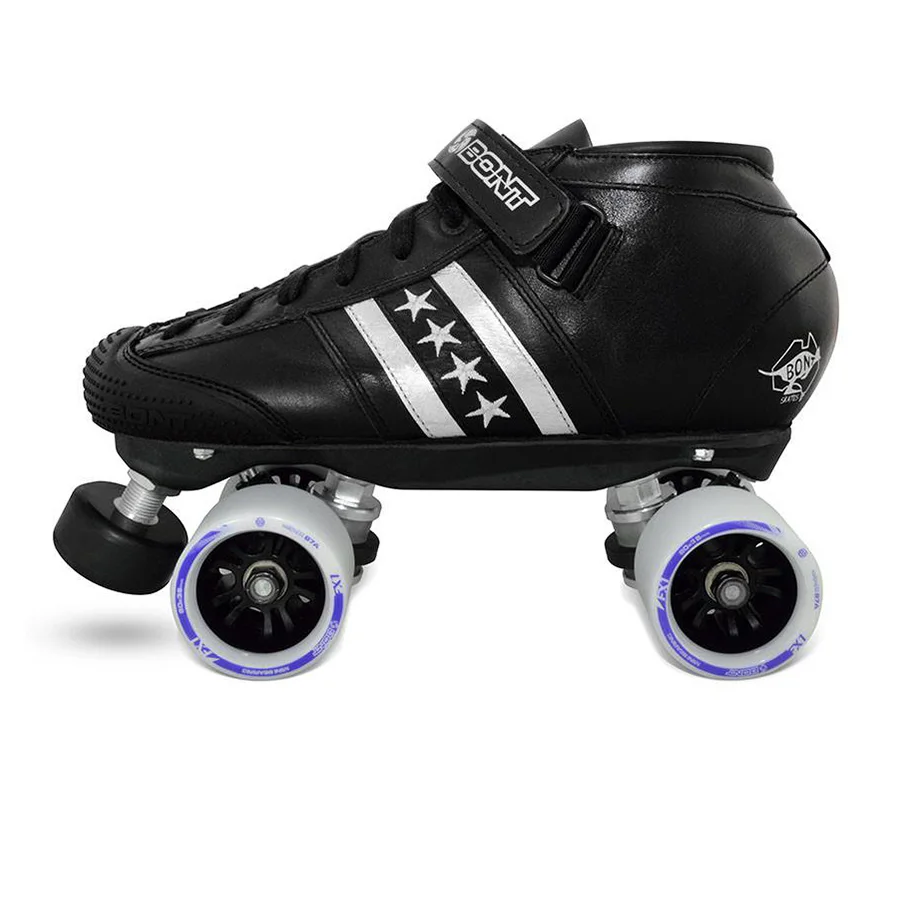 الأصلي بونت Lowcut Quadstar زلاجات دوارة جلد طبيعي Heatmouldable Glassfiber التمهيد قاعدة 4 عجلات أحذية التزلج Patines