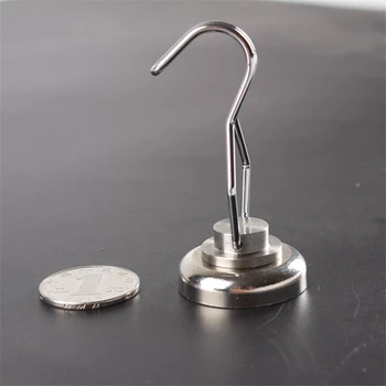 

20PCS D32mm Flexible Rotatable Strong Neodymium Magnetic Hook with Vertical Pull Force 16KG