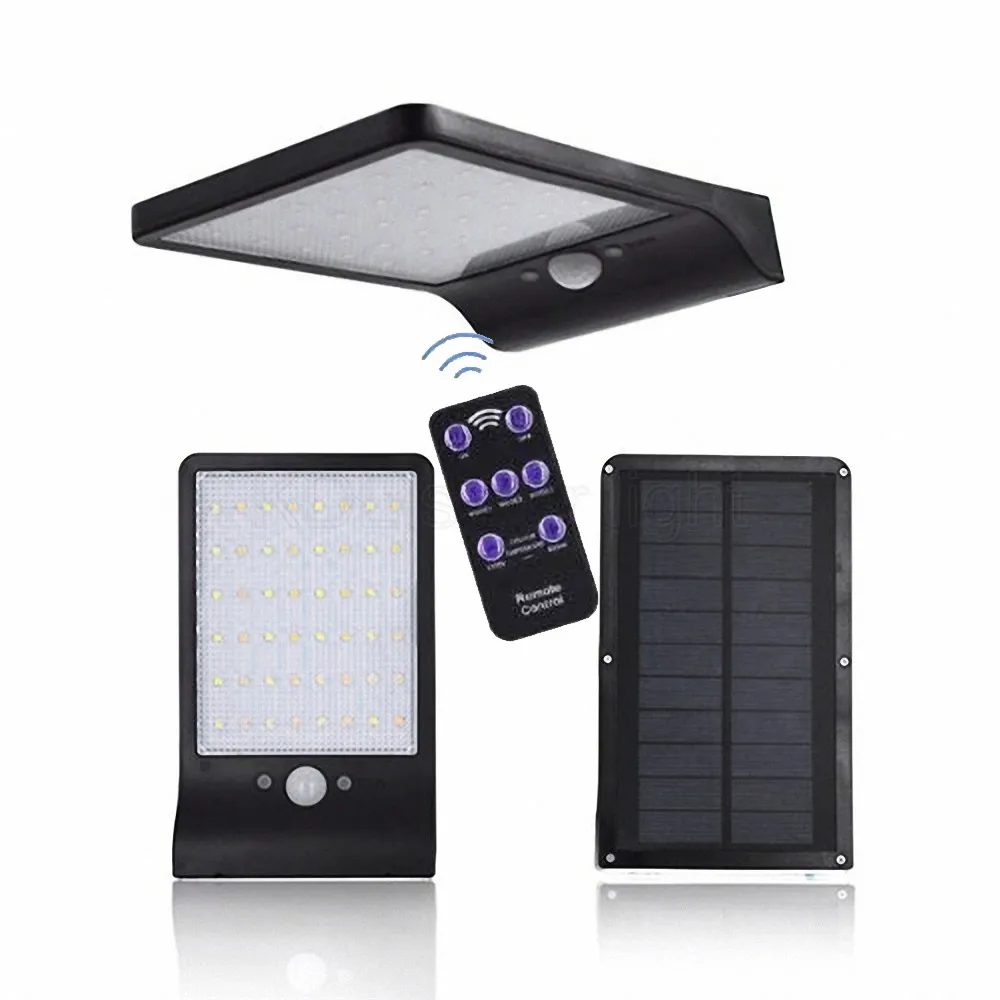 

Led Solar Light Outdoor Waterproof Lighting for Garden street Wall 48 led 3 Modes Pole Lamp remote control Gear lock str