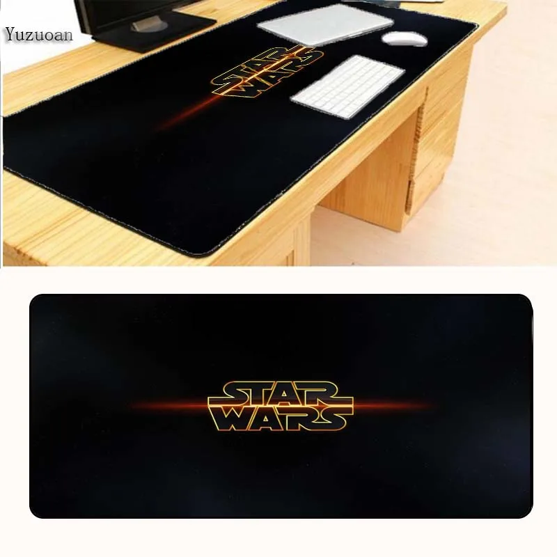  Yuzuoan Star Wars Logo Gaming Game keyboard Mouse Mats Large Lock Edge Pad For CSGO DOTA 2 Boys Gif
