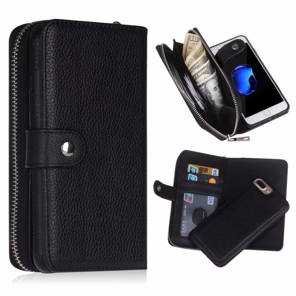 bilder für Luxus 2 in 1 flip leder case sfor fundas iphone 7 case für iphone 7 plus handy brieftasche tasche abdeckung coque Capa bilder für Luxus 2 in 1 flip leder case sfor fundas iphone 7 case für iphone 7 plus handy brieftasche tasche abdeckung coque Capa
