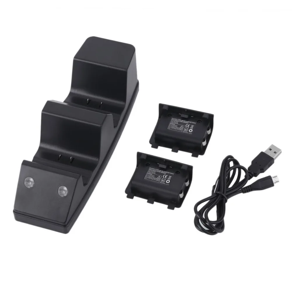 Dual Charging Base For Xbox One Professional Game Controller Charger With 2 PCS 1200mAh Rechargeable Batteries