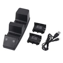 Dual Charging Base For Xbox One Professional Game Controller Charger With 2 PCS 1200mAh Rechargeable Batteries