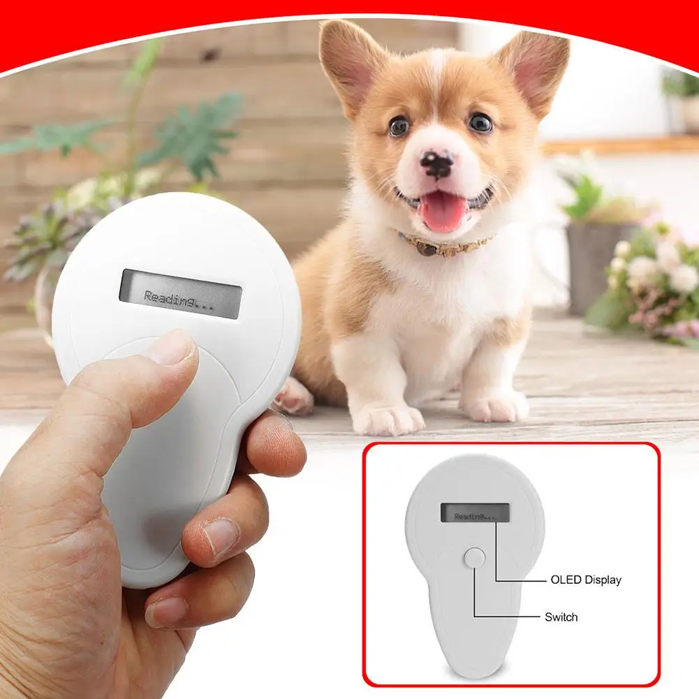 

1Pc Universal RFID ISO FDX-B Animal Chip Dog Reader Microchip Handheld Pet Scanner