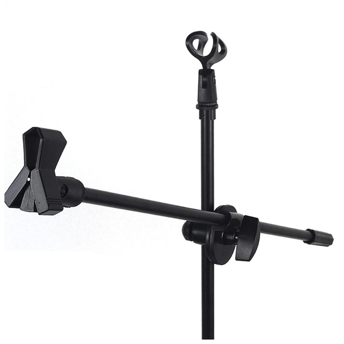  SCLS Universal Professional Swing Boom Floor Stand Microphone Holder Adjustable Detachable Double-h