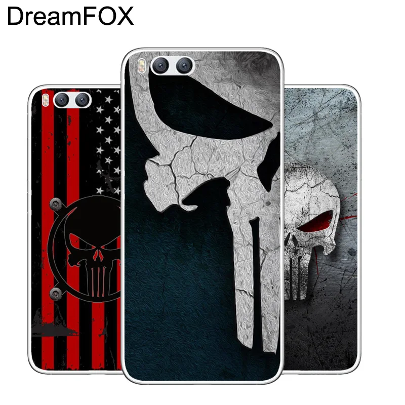 

DREAMFOX M359 The Punisher Soft TPU Silicone Case Cover For Xiaomi Mi Note 2 3 4 5 6 8 SE M5 4C 4S 5C 5S 5X 6X A1 Plus