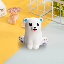 2019 crianças brinquedo mini adorável urso branco super lento levantando crianças divertido brinquedo stress reliever brinquedo presente d20z