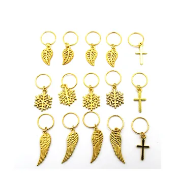 

5Pcs/Pack Silver Charms hair braid dread dreadlock beads clips cuffs rings Jewelry dreadlock Hair Accessories different 4 styles