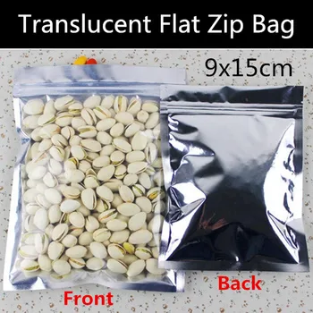 

Wholesale 100pcs Small 9x15cm 160micron Flat Bottom Clear+ Aluminizing Foil Zip Lock Bag Candy/Snack Zip Lock Storage Bags
