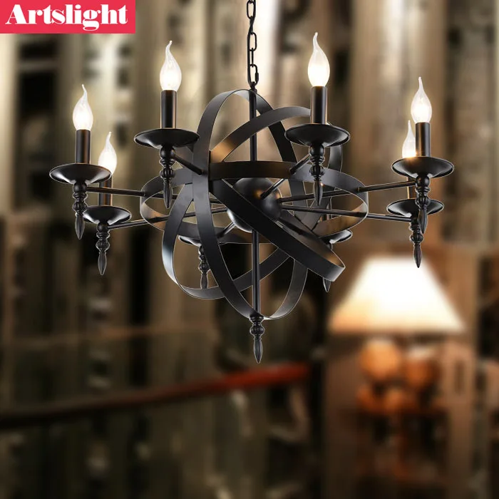 Nordic artslight après ikea restaurant rétro moderne minimaliste salon idées noir bougie lustre.jpg Idées Retro Lustres