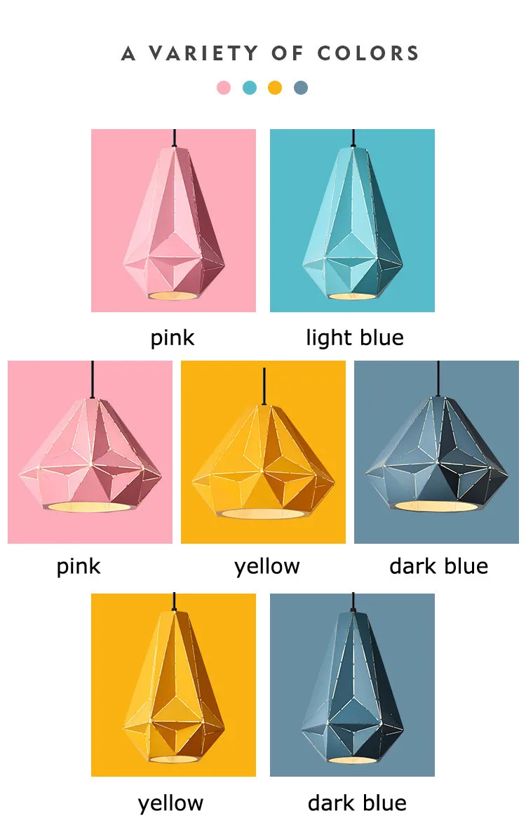 Modern Drop Lights Pendant Light Kid's Room Blue Yellow Pink Hat Pendant Lamp Home Lights Indoor Lighting (31)