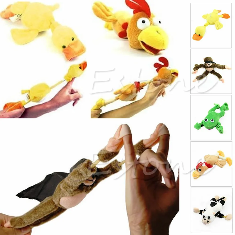 

New Arrive Monkey Flying Slingshot Flying Plush Chicken Duck Screaming Novelty Fun Toys Kids