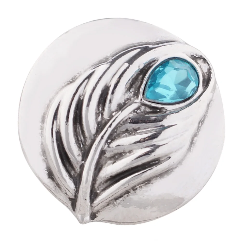 

Snap Metal Leaf Button Bracelet Bangles Fit DIY 18mm Snap Buttons Charm Bracelets Jewelry KC5488