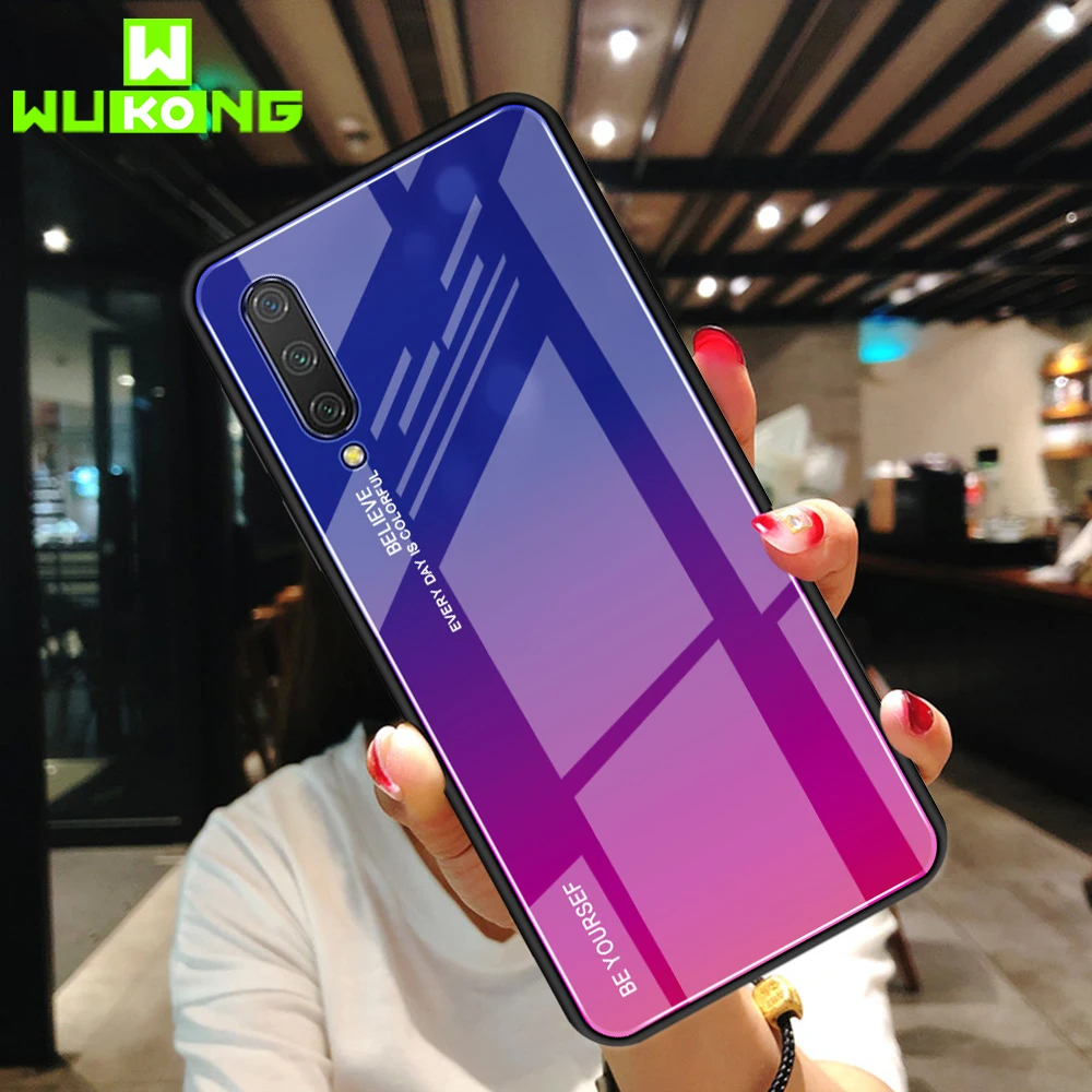 

9H Tempered Glass Cover For xiaomi 9 se mi cc9 Silicone Frame Hard Glass Case For xiaomi 8 lite mi 6X 5X Back Phone Case