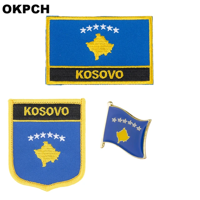 Embroidered Kosovo Flag, Kosovo Metal Flags