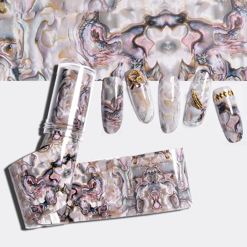 

100cmx4cm Gradient Marble Designs Nail Art Foils Stickers DIY Transfer Foils Full Wraps Decals Sticker Charm Manicure Decoration