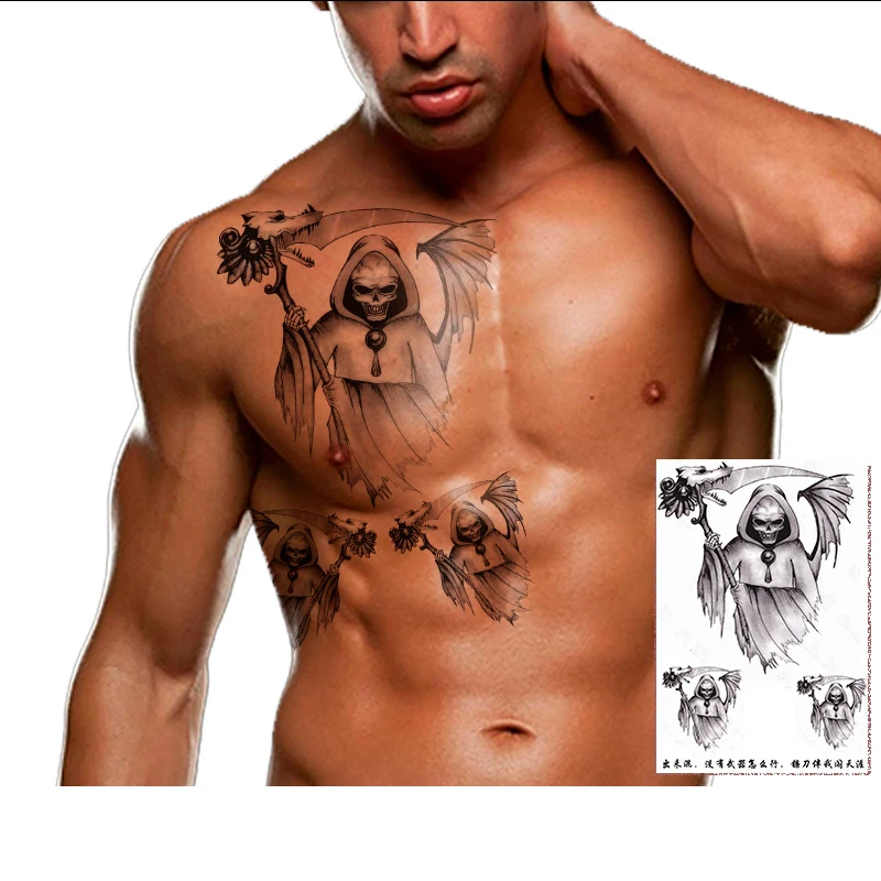 Manzilin 5 Unids Set Disenos De Lobo Fantasma 3d Tatuajes Falsos