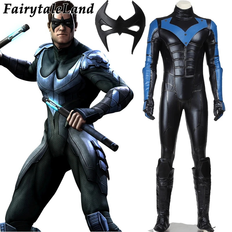 Маскарадный костюм для Хэллоуина Arkham City Костюм Nightwing взрослых мужчин супергероя