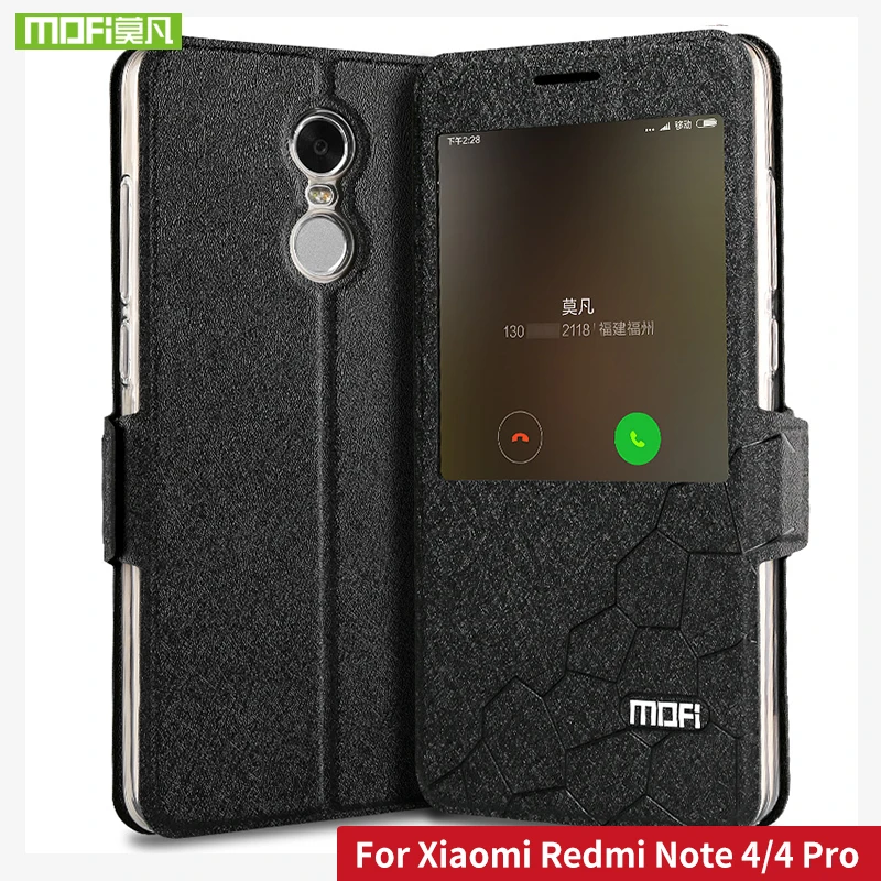 Original MOFI For Xiaomi Redmi Note 4 Leather Case Smart Sleep Redmi