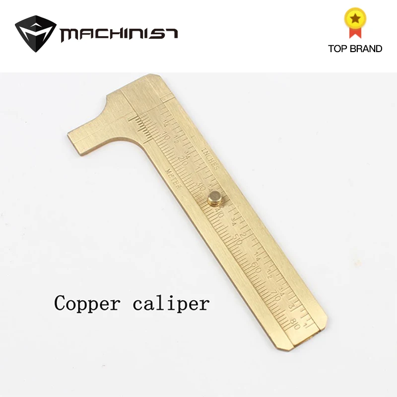 

1pc Pocket 80mm Mini Sliding DIY Vernier Caliper Metal Brass Sliding Gauge Ruler Double Scale Precision Measurement Tool
