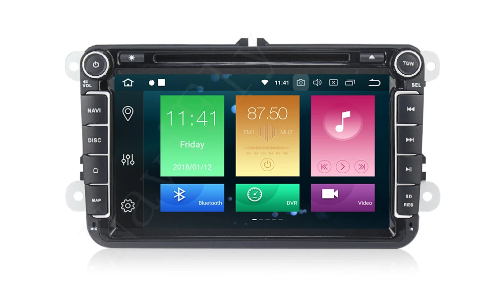 Top NaviFly 2 din Android 8.0 car multimedia player for VW Volkswagen golf 5 6 passat B6 B7 CC  touran skoda octavia superb 7