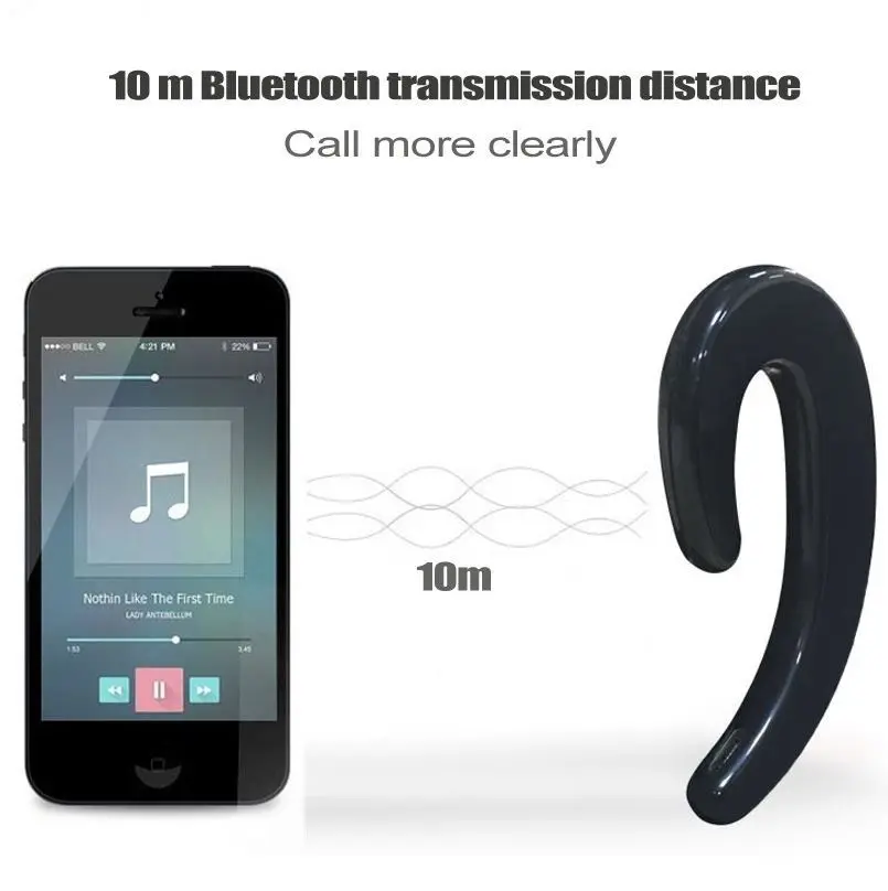 Wireless Earpiece Bluetooth Handsfree Noise Cancelling Stereo Earbuds Headphone Earphone For Samsung iPhone Motorola LG Huawei