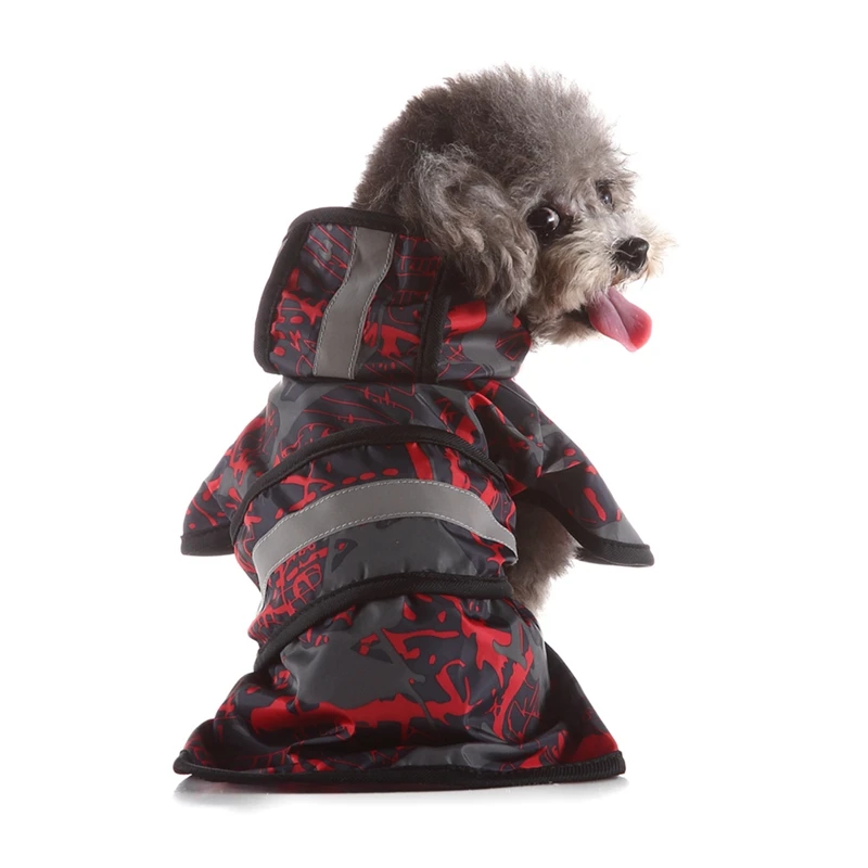 Dog Raincoat Puppy Rain Coat With Hood Reflective Waterproof Dog Clothes Soft Breathable Pet Cat Small Dog Rainwear XS- 4XL