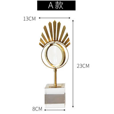 Современная креативная металлическая Лупа статуя винтажный домашний декор ремесла украшение комнаты предметы Кабинета офисная металлическая Лупа статуэтки - Цвет: A