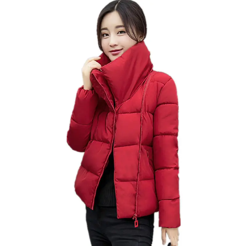 Stand Collar Short Parka Cotton Wadded Womens Winter Jackets Abrigos Mujer Invierno 2019 Coat Women Winter Jacket Women C3740