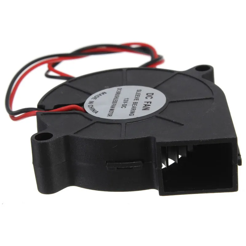 

2pcs/lot Double 12V DC 50 x 50 x 15mm 50mm Blow Radial Cooling Fan for Electronic 3D Printer low noisy ball bearing long life
