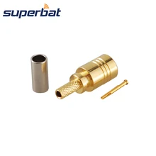 Superbat RF коаксиальный разъем антенного разъема SMB со штекера на гнездо CRIMPRG174, RG178, 1,13 мм, 1,37 мм кабель для XM Сириус