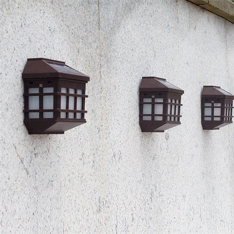 

Retro LED Solar Light Outdoor Led Wall Lamps Waterproof Pathway Porch lights fence terrace Garden Decorative Lighting Luminaria