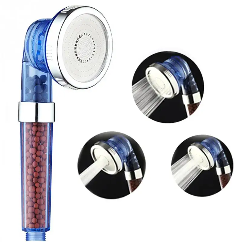 

Negative Ion SPA Shower Head Filtered Adjustable with Shower Hose Three Shower Mode Negative Lon SPA Shower Head Healthy